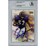 Ray Lewis Autographed/Signed 1998 Skybox #99 Trading Card Slab Beckett 53521