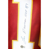 Len Dawson Autographed/Signed Pro Style Size XL Red Jersey Beckett 57032