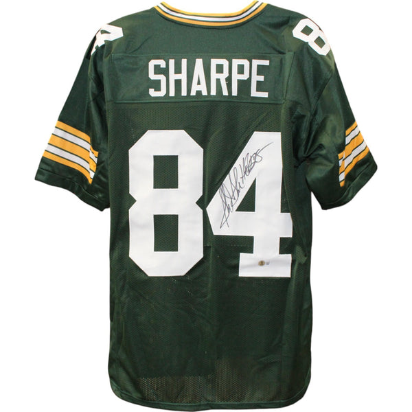 Sterling Sharpe Autographed Pro Style sz XL Green Jersey Beckett Witness 51032