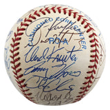 1997 White Sox (33) Thomas, Baines, Guillen Signed Oal Baseball BAS #AC01896