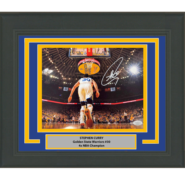 Framed Autographed/Signed Stephen Steph Curry Warriors 8x10 Photo JSA COA #1