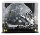 Prescott, Smith, Parsons +1 Signed Slate F/S Speed Proline Helmet W/ Case BAS W