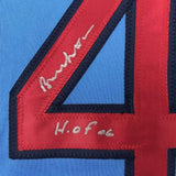 Autographed/Signed Bruce Sutter HOF 06 St. Louis Blue Jersey JSA COA