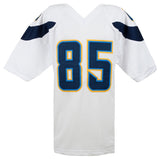 Antonio Gates (CHARGERS) Signed White Custom Football Jersey - (SCHWARTZ COA)