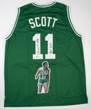Charlie Scott Signed Boston Celtics Photo Jersey Inscribed "HOF 2018" (Beckett)
