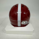 Autographed/Signed Nick Saban Alabama Crimson Tide Mini Football Helmet BAS COA
