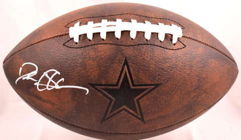 Deion Sanders Autographed Dallas Cowboys Distressed Logo Football-Beckett W Holo