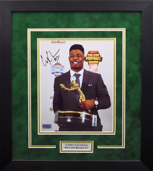 COREY COLEMAN AUTOGRAPHED BAYLOR BEARS FRAMED 8x10 PHOTO COA