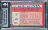 North Stars Neal Broten Authentic Signed 1985 Topps #124 Card BAS Slabbed