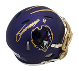 Zay Flowers Signed Baltimore Ravens Speed Alternate 2024 NFL Mini Helmet