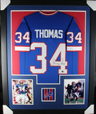 Thurman Thomas (Bills blue TOWER) Signed Autographed Framed Jersey Beckett