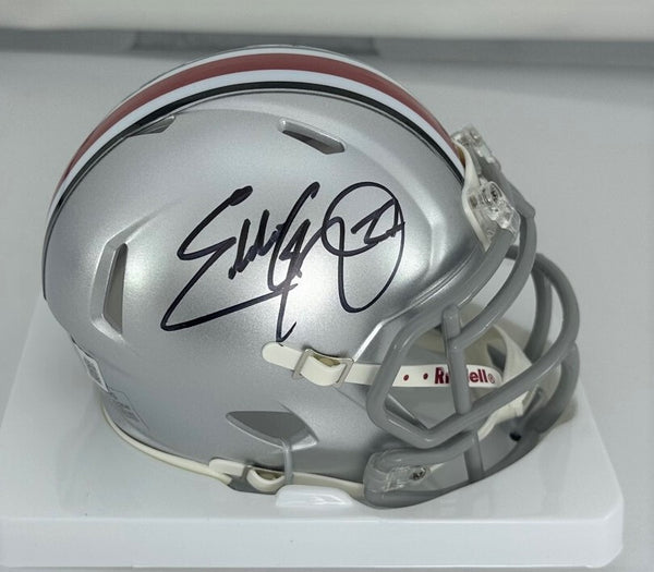 Buckeyes EDDIE GEORGE Signed Riddell OSU Speed Mini Helmet AUTO - Titans - BAS