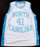 Sam Perkins Signed North Carolina Tar Heels Jersey (Beckett) 1984 1st Round Pck