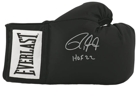 Roy Jones Jr. Signed Everlast Black Boxing Glove w/HOF'22 -(SCHWARTZ SPORTS COA)