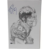 Ed McCaffrey Autographed Denver Broncos 11x17 Photo Mounted Memories 51342