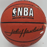 John Havlicek Autographed NBA Leather Basketball Celtics (Damaged) UDA AAK24590