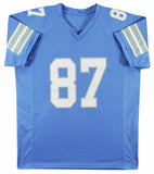 Sam Laporta Authentic Signed Blue Pro Style Jersey Autographed BAS Witnessed 1