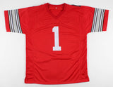 Justin Fields Signed Ohio State Buckeyes Jersey (JSA COA) 2021 1st Rnd Pk /Bears