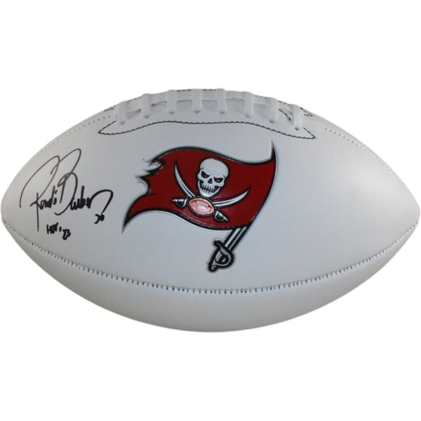 Ronde Barber Autographed Tampa Bay Buccaneers Logo Football Beckett W 55445
