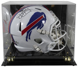 Bills Jim Kelly Signed White Full Size Speed Rep Helmet w/ Case BAS Witnessed