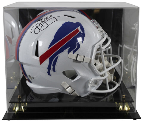 Bills Jim Kelly Signed White Full Size Speed Rep Helmet w/ Case BAS Witnessed
