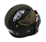 Saquon Barkley Signed Philadelphia Eagles Speed STS 4 NFL Mini Helmet