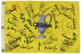 (39) Player, Irwin, Kite, Nicklaus, Authentic Signed Traditions Pin Flag BAS LOA