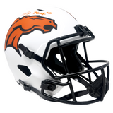 Bo Nix Denver Broncos Signed Riddell Lunar Replica Helmet BAS Beckett