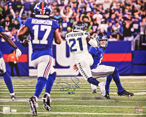 DEVON WITHERSPOON AUTOGRAPHED 16X20 PHOTO SEAHAWKS PICK 6 INT MCS 221346