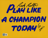 RUDY RUETTIGER AUTOGRAPHED 8X10 PHOTO NOTRE DAME "GO IRISH" BECKETT QR 244038