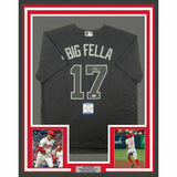 FRAMED Autographed/Signed RHYS HOSKINS Big Fella 33x42 Jersey Beckett COA