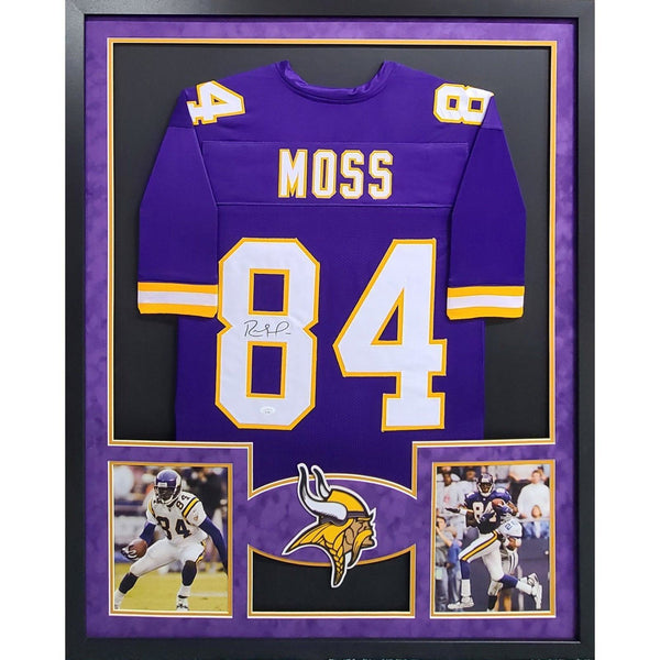 Randy Moss Autographed Signed Framed Minnesota Vikings Jersey JSA