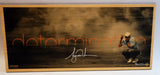 Tiger Woods Autographed "Determination" 11x25 LE Bamboo Print UDA COA