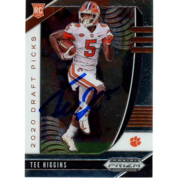 Tee Higgins Autographed 2020 Panini Prizm Draft 107 Trading Card Beckett 48902