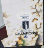 Gabe Landeskog Autographed 8x10 Raising Cup Photo with Plaque JSA COA