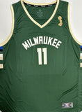 Bucks NBA Champ BROOK LOPEZ Signed Mil Fanatics Fast Break Green Jersey AUTO JSA