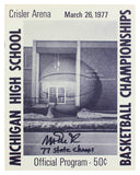 Magic Johnson Signed 1977 Michigan High School Championships Program BAS Wit 1