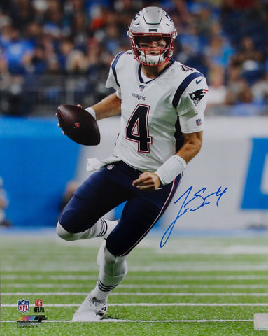 Jarrett Stidham New England Patriots Signed 16x20 Photo Rookie Season JSA