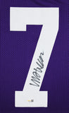 LSU Whit Weeks Authentic Signed Purple Pro Style Framed Jersey JSA Witness