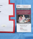 Haywood Jeffires Signed Oilers Powder Jersey (JSA COA) Houston 3xPro Bowl W.R.
