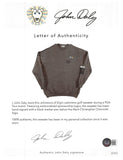 John Daly Signed Match Worn Tan Johnstons of Elgin Cashmere Sweater BAS