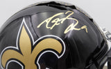 Drew Brees Autographed Alternate Black Full Size Helmet Saints Beckett W717760