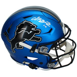 Amon-Ra St. Brown Autographed Detroit Lions 2024 Alt SpeedFlex Helmet Beckett