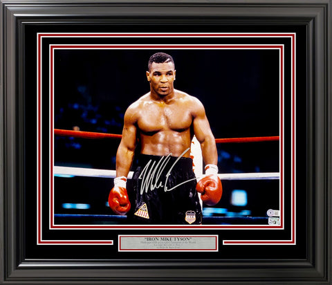 Mike Tyson Autographed Signed Framed 16x20 Photo Posing Beckett BAS QR