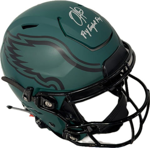 Jalen Hurts Signed Rave SpeedFlex FS Helmet Fly Eagles Fly Auto Eagles Fanatics
