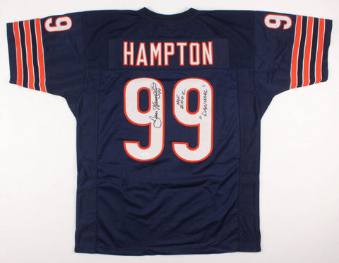 Dan Hampton Signed Chicago Bears Jersey Inscribed "HOF 2002" & "Danimal" JSA COA