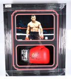 Mike Tyson Autographed Shadow Box Ring Red EverfreshBoxing Glove - JSA W