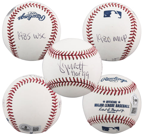 Royals George Brett "3x Insc" Authentic Signed Manfred Oml Baseball BAS #BQ31561