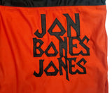 JON BONES JONES AUTOGRAPHED RED BOXING TRUNKS BECKETT BAS QR STOCK #200322