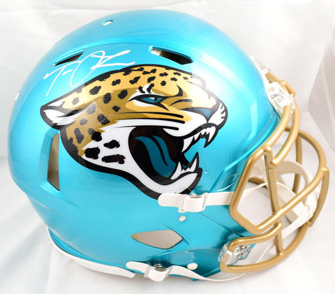 Trevor Lawrence Signed Jaguars F/S Flash Speed Authentic Helmet- Fanatics *White